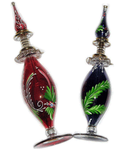 blown glass perfume bottles painted dreams