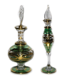 traditional egyptian blown glass perfume bottles