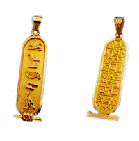 Personalized Egyptian Cartouche Pendant & Chain Jewelry in Sterling Silver