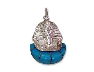 king tut pendant silver with stones