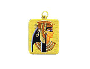 laser etched pendants in 900 silver 18k gold cleopatra and nefertiti