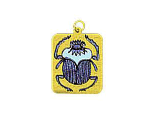 laser etched scarab pendant