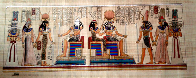 Papyrus Painting -  Nefertari and the Journey to the Afterlife