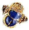 scarab ring with inlaid stone