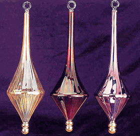 Egyptian blown glass Christmas ornament