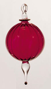 Egyptian blown glass Christmas ornament