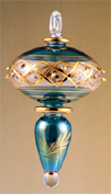 Egyptian blown glass Christmas ornament