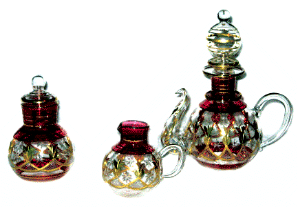 Blown glass tea set