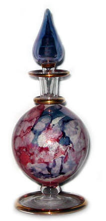 Egyptian blown glass perfume bottles