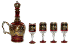 Blown glass decanter set