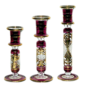 Egyptian blown glass candlestickholder