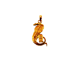 cobra pendant in 18k gold or 900 silver