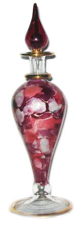 Egyptian blown glass perfume bottle