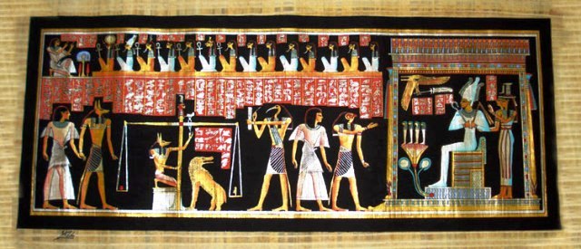 Egyptian papyrus painting