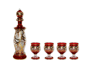 blown glass decanter sets