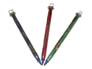 blown glass writing pen