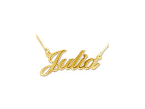 name necklaces in sterling silver and 18k gold