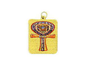 laser etched ankh pendant