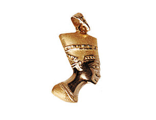 nefertiti pendant in 900 silver or 18k gold