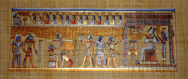 Egyptian papyrus painting