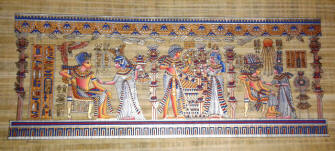  Papyrus Painting -Marriage Ceremony of King Tut