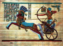 Papyrus Painting  of Ramses the Warrior and the Battle of Kadesh