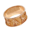 personalized solid 18k gold cartouche band