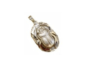 scarab pendant silver