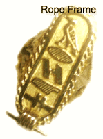 vertical cartouche ring gold