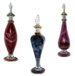 Egyptian blown glass perfume bottles